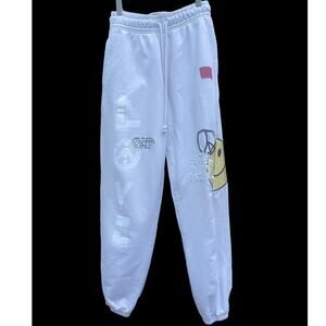 CHNGE Sweatpants Women's Chalk Love Peace - Size XXS